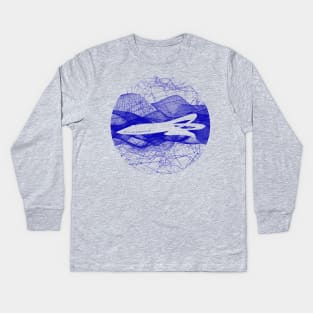 Orville Waves Kids Long Sleeve T-Shirt